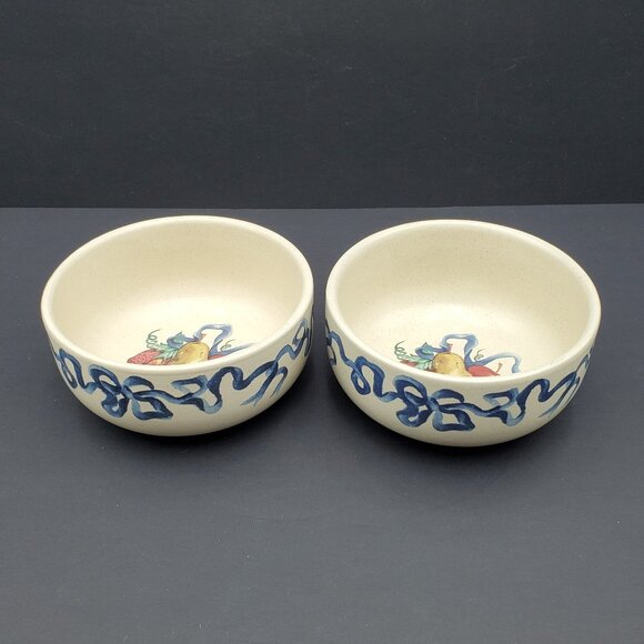 Boyds Collection Steward Earthworks Fruit Pattern Soup Cereal Bowls Boyd's Bowls - Picture 2 of 6